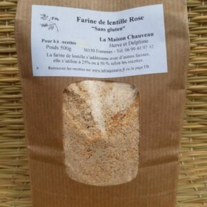 Farine de lentilles roses