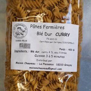 Pâtes au blé dur et curry