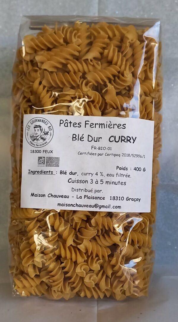 Pâtes au blé dur et curry