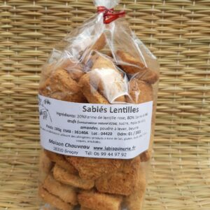 Sablés à la farine de lentilles roses