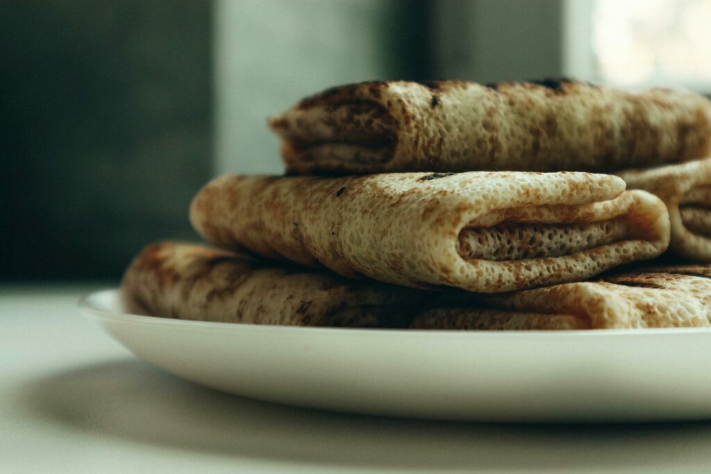 Crêpes sucrées à la Farine de Lentille Rose