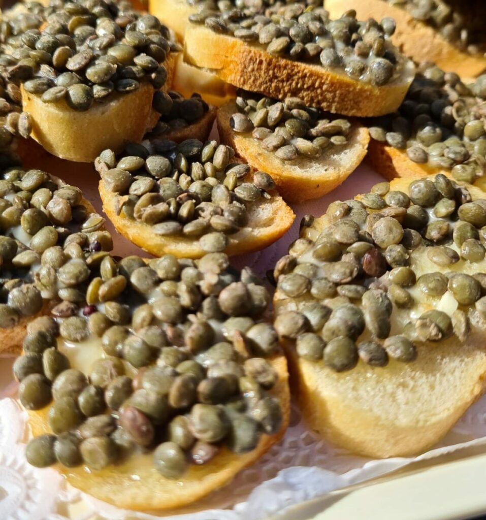 Toasts de lentilles Vertes Berrichonnes